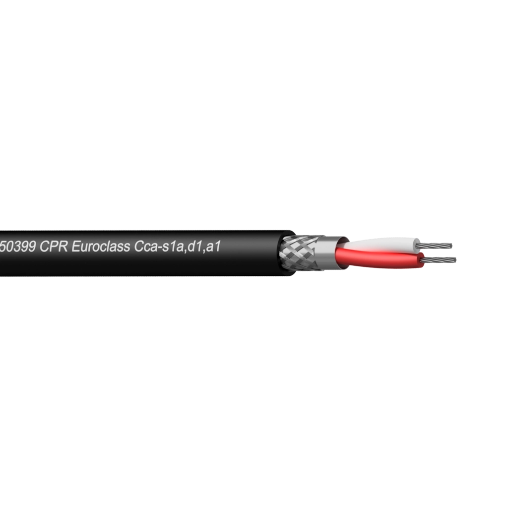 CMX222-CCA - DMX-AES kablosu - 2 x 0,34 mm² - 22 AWG - EN50399 CPR Euroclass Cca-s1a,d1,a1