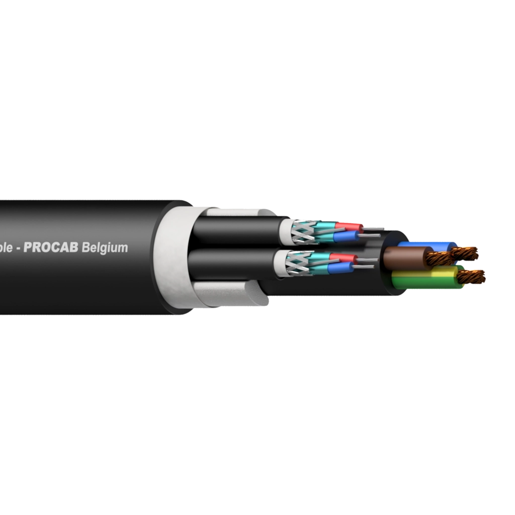 PAC252 - 2 x Dengeli sinyal / DMX-AES ve 3G2.5 Güç kablosu